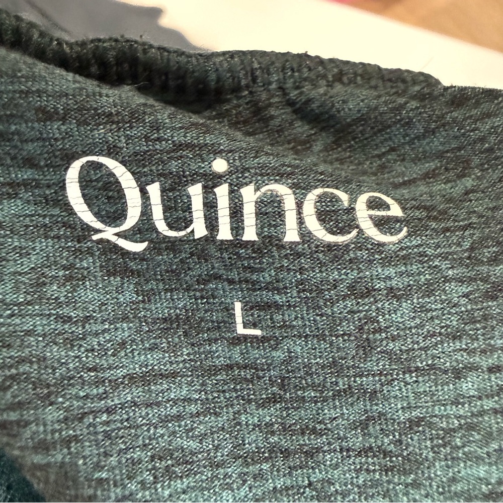 Quince Flowknit Mid-Rise Joggers Women's Size Large Heather Green - Picture 5 of 6
